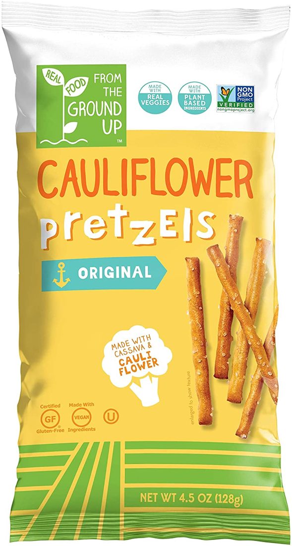 Cauliflower pretzels bag mentioned in the post